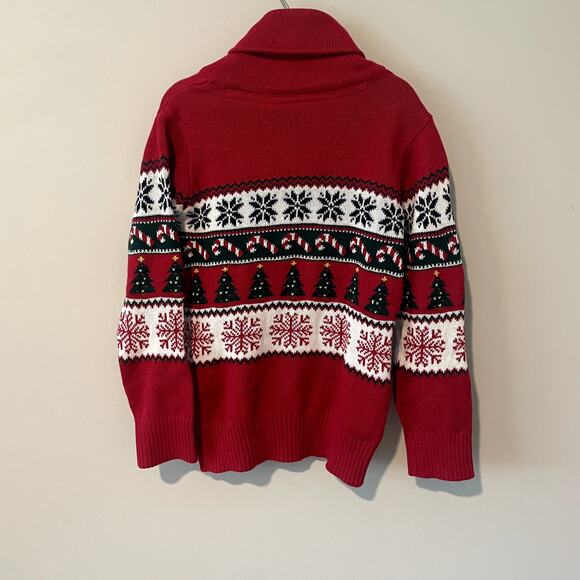 The Children's Place Boys Red Festive Christmas Sweater NWT Sz -5/6 - Picture 3 of 5